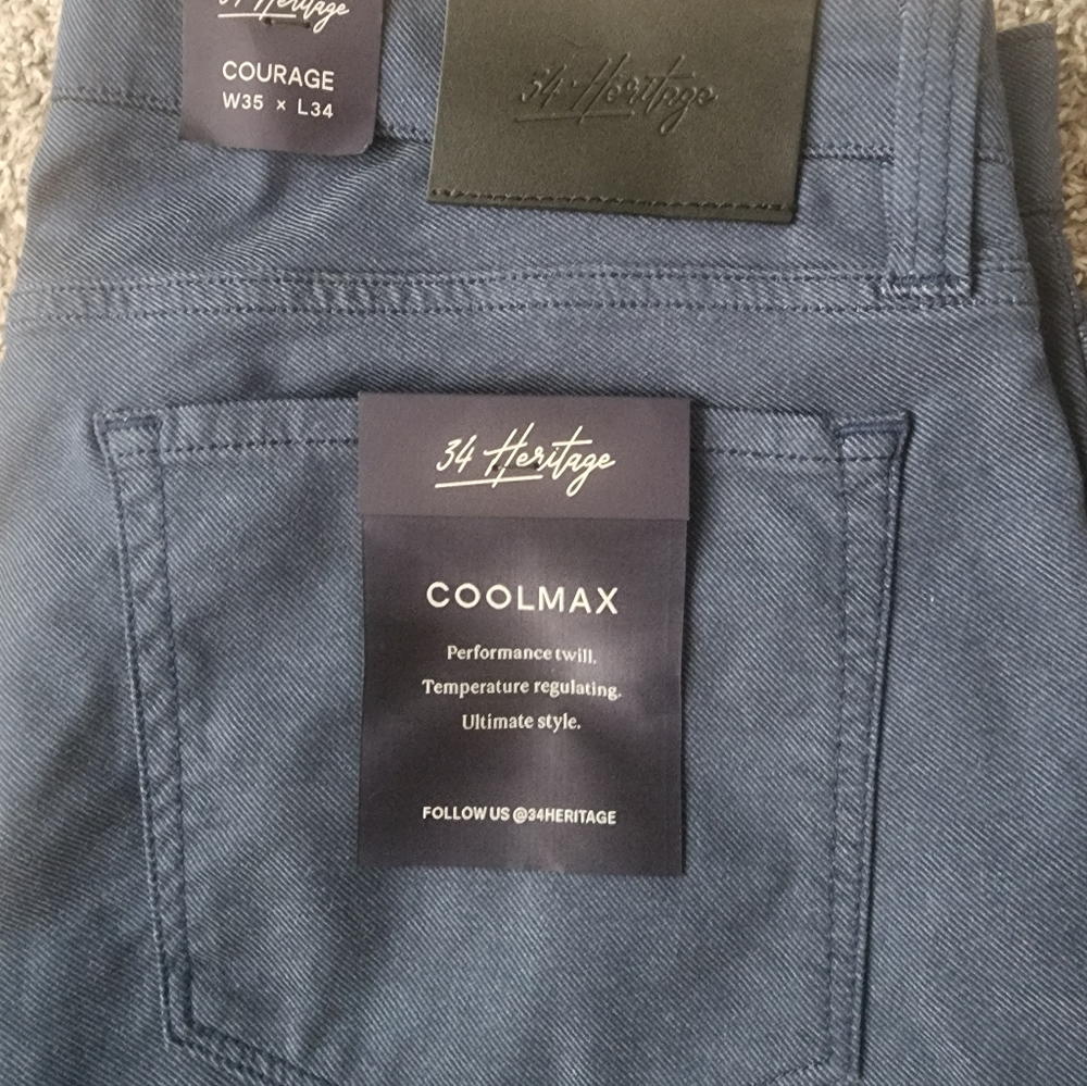 34 Heritage Coolmax Jeans - Blue - Picture 3 of 4